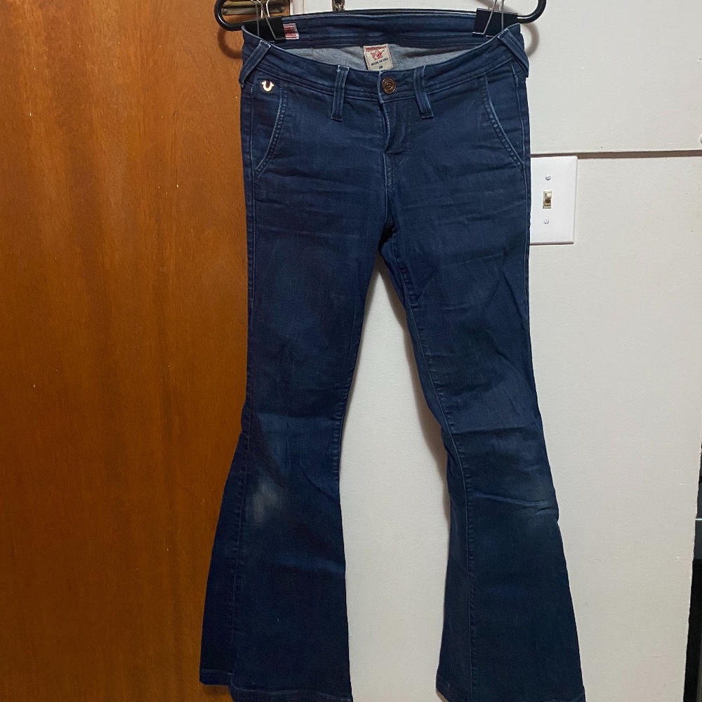 True Religion Brand Jeans size 26 Flare, Bronze Label